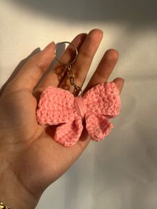 Crochet Bow Keychain