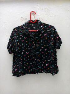 Ajio Crop Shirt
