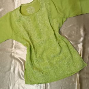 Chikankari Short Kurti
