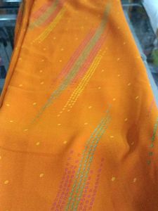 Orange Printed Saree
