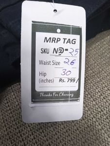 N@25 Size-26 Dark Black Wide Leg Jeans