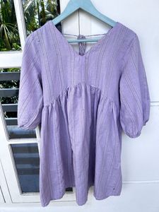 Lavender Striped Dress