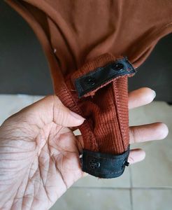 Brown Long Sleeve Bodysuit