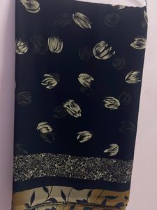 Black georgette saree
