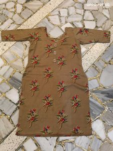 Cotton Salwar Suit With Crepe Dupatta