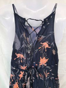 Floral Sleeveless Zigzag Dress