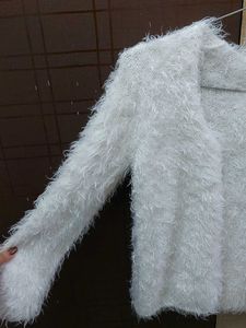 White Fur Cardigan