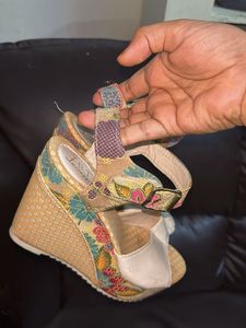Floral Wedge Heels