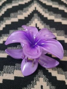 Purple Flower Hair Clip