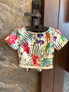 Floral Print Crop Top