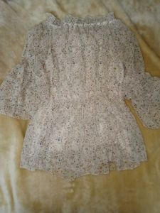 Floral Off-Shoulder Bell Sleeve Top