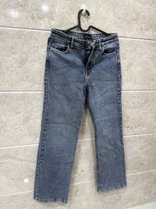 stone washed denim pants