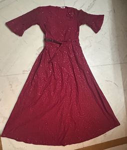 Elegant Maroon Dress