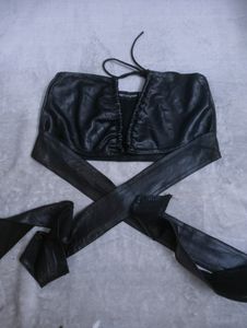 Black leather Top