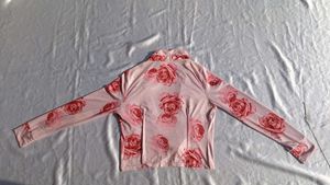 Brand New (Urbanic)Satin Floral Rose Pink Crp Top