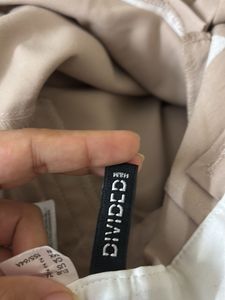Beige Wide Leg Trousers