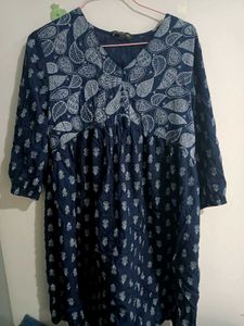Blue Printed Dress