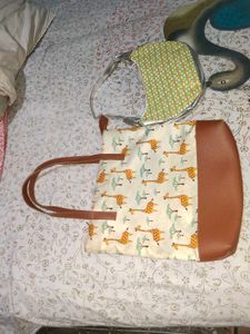 Women Tote Bag And Purse Combo