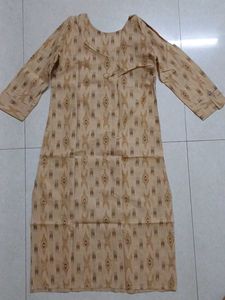 Printed Beige Kurta