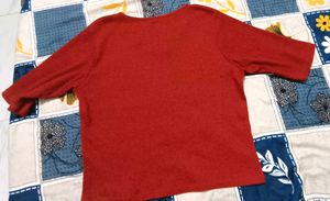 Rio Rust Colour Neck Design Ripped Top