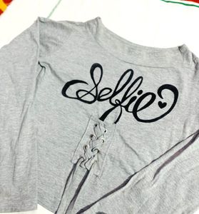 Full Sleeve Crop Top For Women