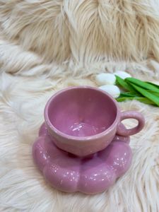 Pink Cloud Cup and Saucer Set
