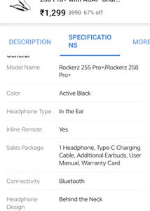 ✅✅BOAT ROKERZ EARPHONE ✅