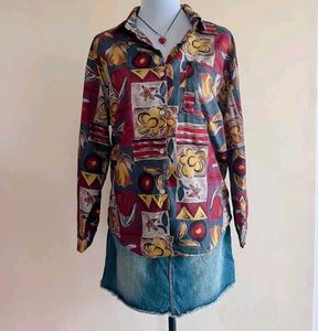 Vintage Floral Button-Down