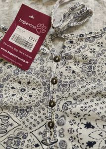 WHITE PRINTED CASUAL TOP