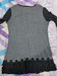 Elegant Grey Tunic Top