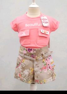 Cute Floral Shorts Set