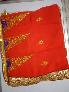 Orange Colour Saree