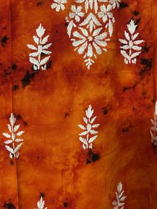 Orange Embroidered Kurta