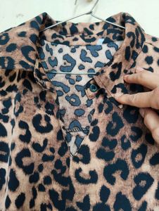 Leopard Print Tunic Top imported quality