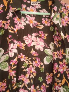 Flower Print Olive Colour Shirt...