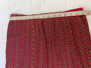 Red Pleated Skirt Waist 30