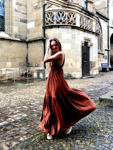 Flowy Ruffle Maxi Dress