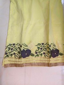 Yellow Embroidered Kurta