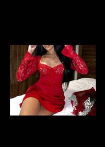 Red Lace Mini Dress