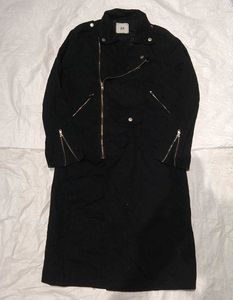 Black Moto Maxi Coat