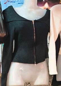 Black Ribbed Crop Top