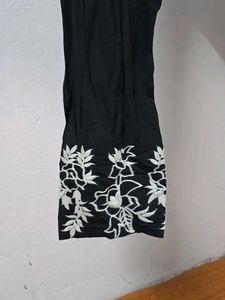 Embroidered Black Pant