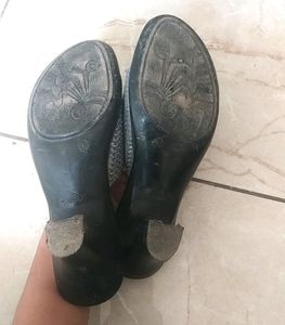 Grey Silver Heels