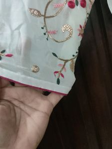 Embroidered Light Green Dress