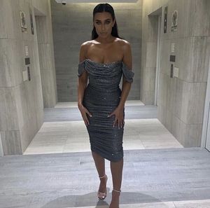 House of CB Carlotta Silver Grey Sparkle Glitter
