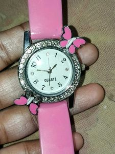 Pink Stone Watch ⌚