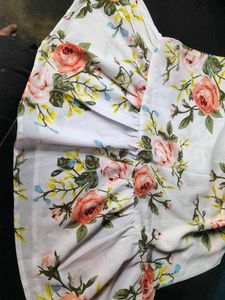 Floral White Top
