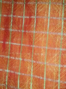 Orange &amp; Gold Checkered Fabric