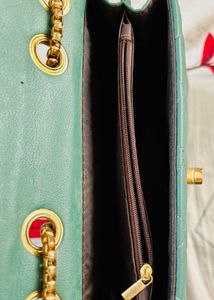 Green Sling Bag Cum Clutch