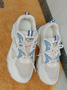Diwali Offer White Women Shoes. Shine In Dark .